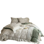 Bedding Set Cotton-Linen Reversible Lace & Ruffles