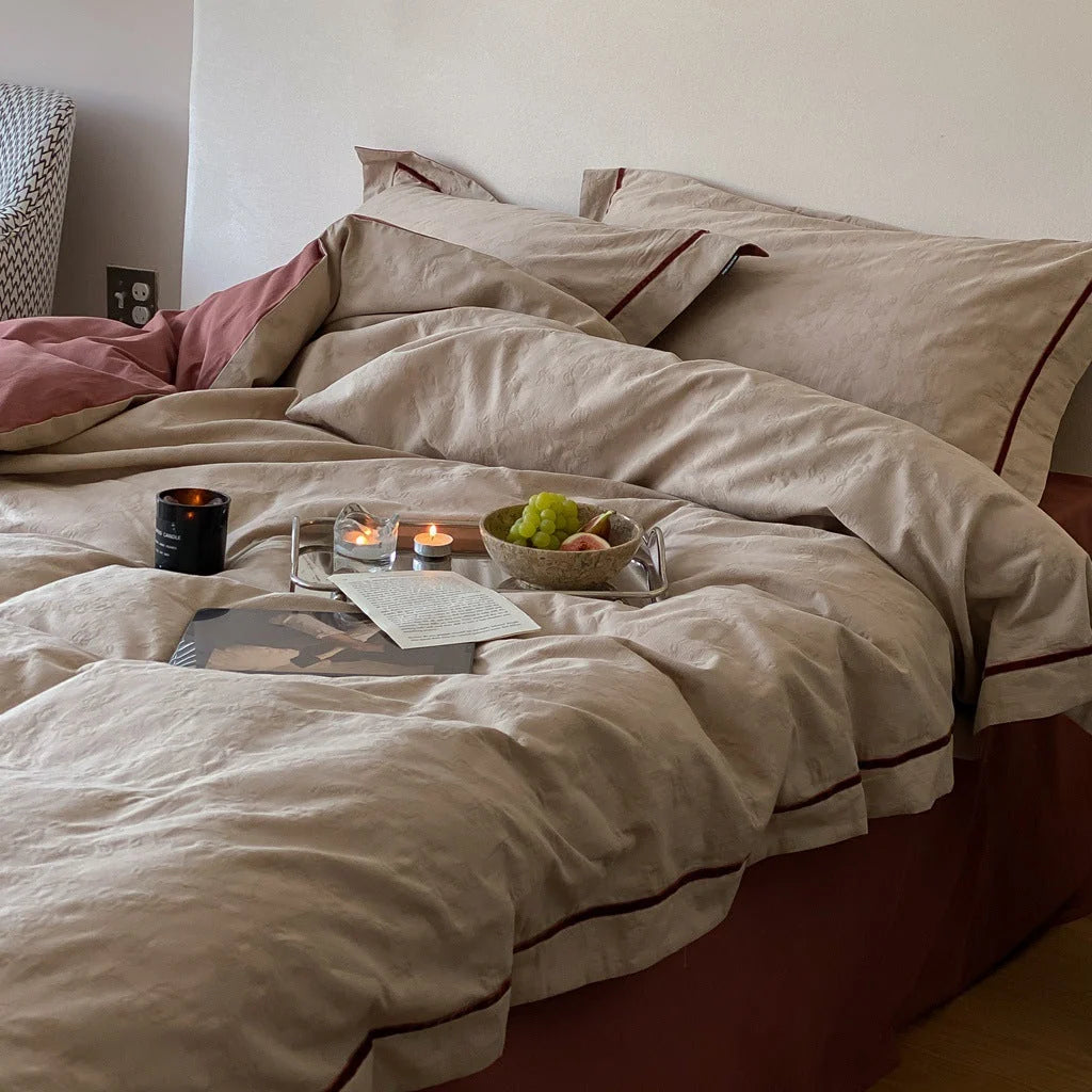 Bedding Set Cotton-Lyocell Blend Reversible 4-Piece