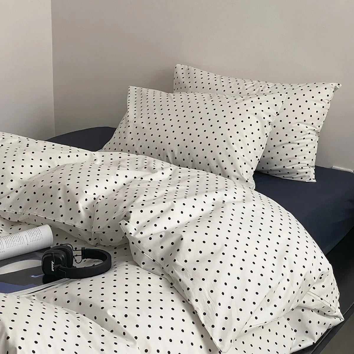 Bedding Set Cotton Percale Breathable 4-Piece Hotel Closure