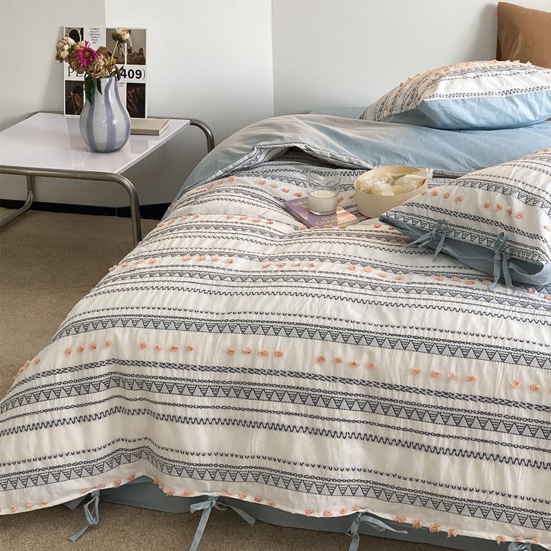 Bedding Set Cotton Percale Breathable Embroidered