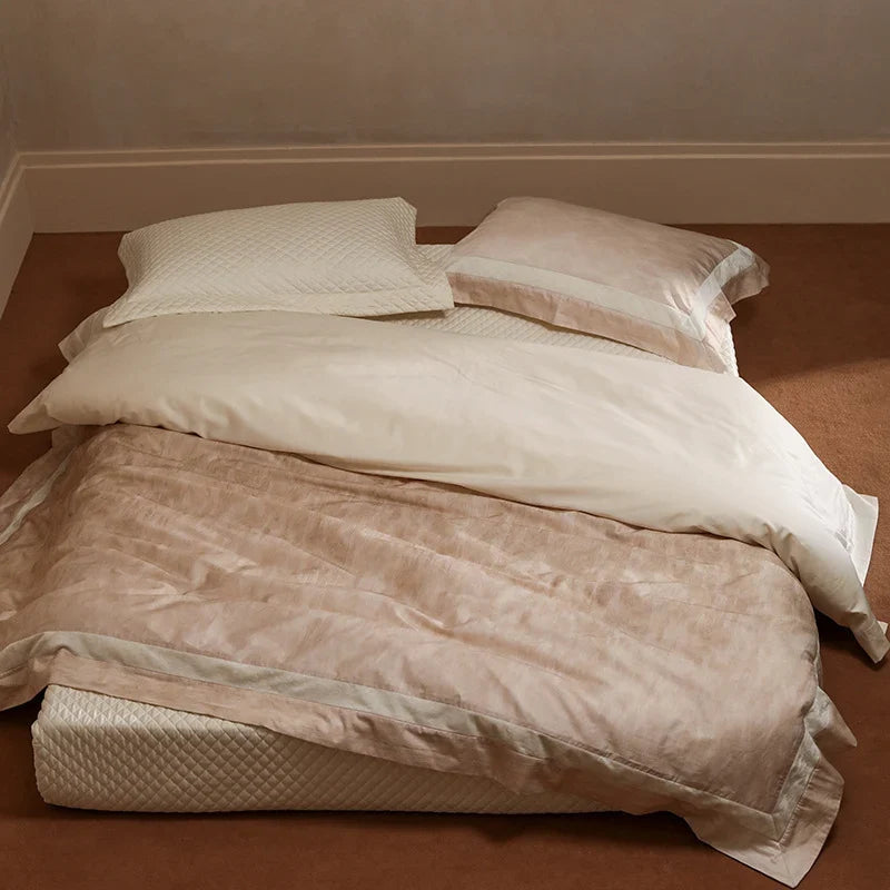 Bedding Set Cotton Percale Breathable Ruffle Four Piece