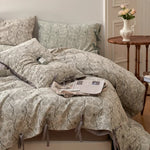 Bedding Set Cotton Percale Floral Woven 4-Piece