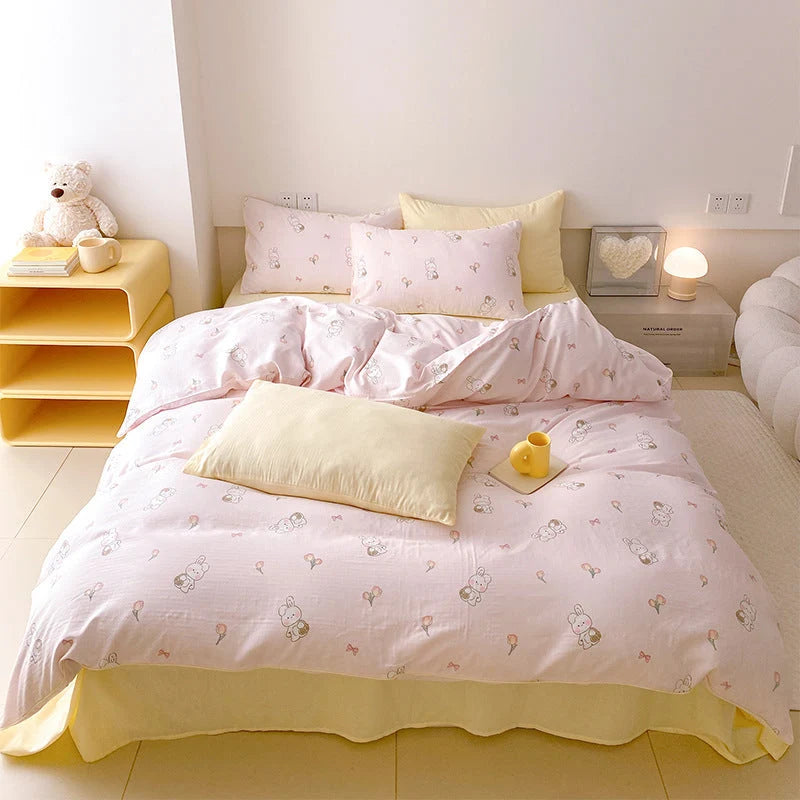 Bedding Set Cotton Percale Reversible Breathable & Cool Surface