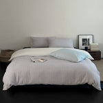Bedding Set Cotton Percale Reversible Pinstripe