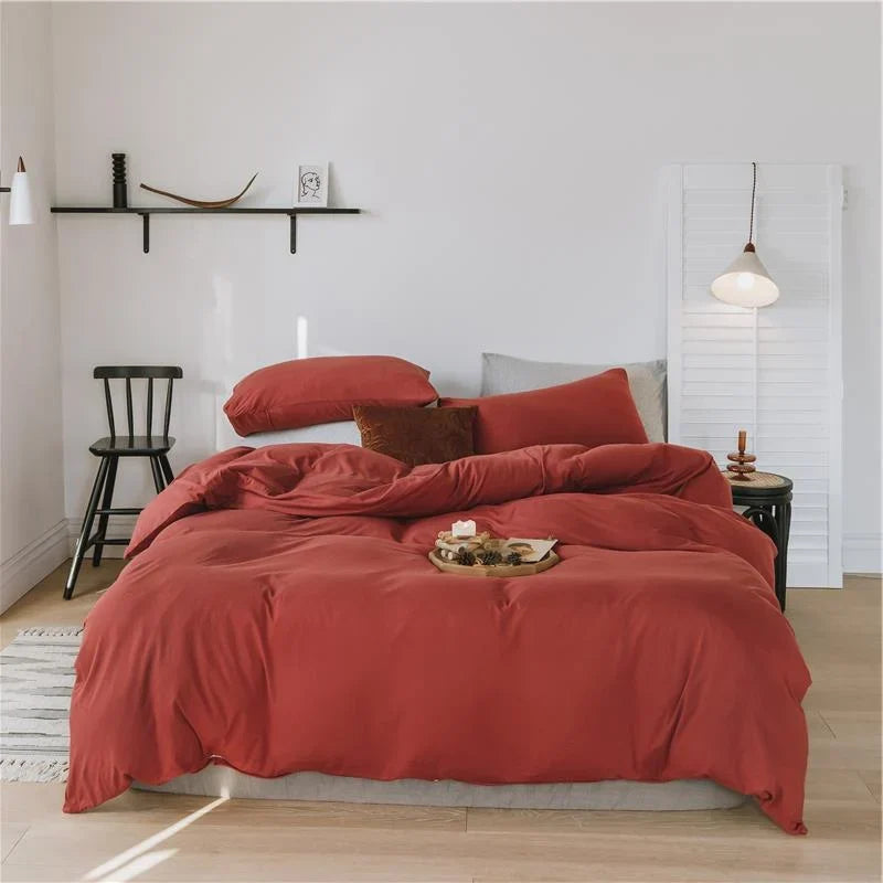Bedding Set Cotton Percale Temperature Regulating Wrinkle Resistant