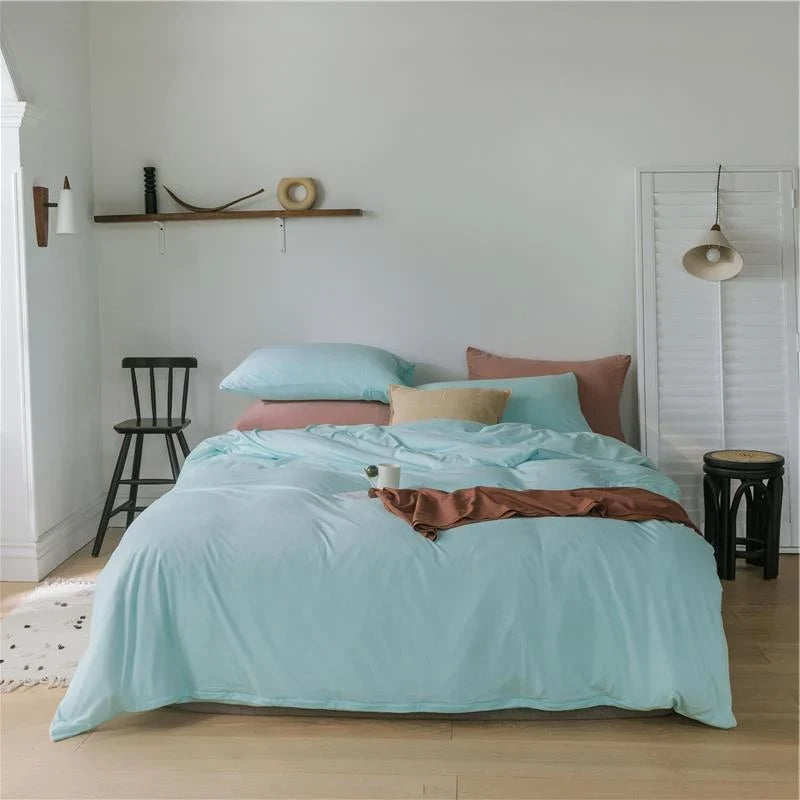 Bedding Set Cotton Percale Temperature Regulating Wrinkle Resistant