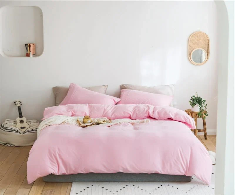 Bedding Set Cotton Percale Temperature Regulating Wrinkle Resistant