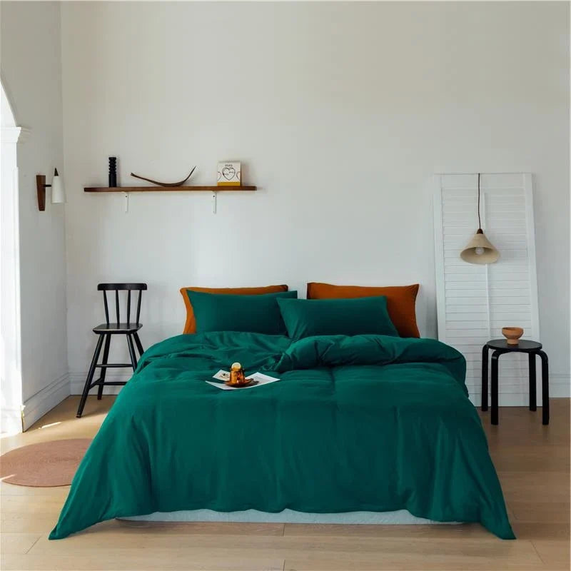 Bedding Set Cotton Percale Temperature Regulating Wrinkle Resistant