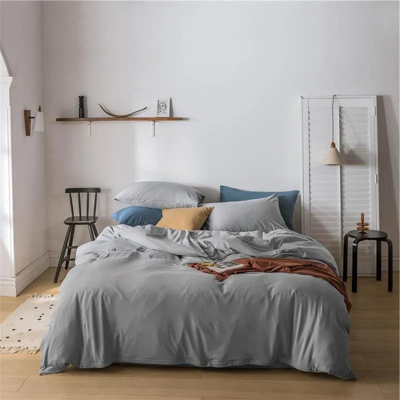 Bedding Set Cotton Percale Temperature Regulating Wrinkle Resistant