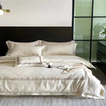 Bedding Set Cotton Satin 4-Piece Concealed Zippers