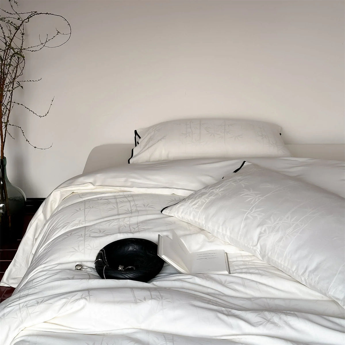 Bedding Set Cotton Satin Bamboo Jacquard Machine Washable