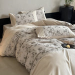 Bedding Set Cotton Satin Bamboo Leaf Four Piece