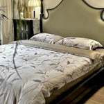 Bedding Set Cotton Satin Botanical Print 4 Piece