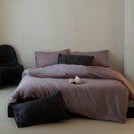 Bedding Set Cotton Satin Breathable Zipper Closure