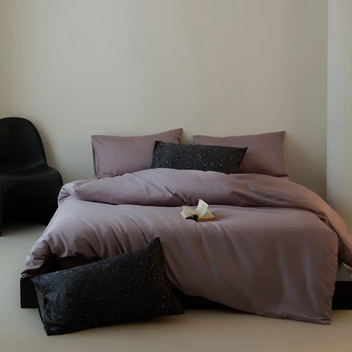 Bedding Set Cotton Satin Breathable Zipper Closure