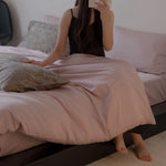 Bedding Set Cotton Satin Breathable Zipper Closure