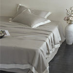 Bedding Set Cotton Satin Contrasting Border 4-Piece Set