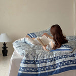 Bedding Set Cotton Satin Floral 4-Piece Machine Washable