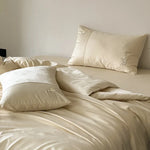 Bedding Set Cotton Satin Floral Embroidery 4-Piece