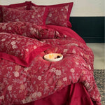 Bedding Set Cotton Satin Floral Jacquard 4-Piece