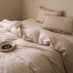 Bedding Set Cotton Satin Floral Jacquard 4 Piece