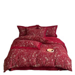 Bedding Set Cotton Satin Floral Jacquard