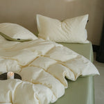 Bedding Set Cotton Satin Floral Jacquard Machine Washable