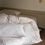 Bedding Set Cotton Satin Jacquard 4-Piece Concealed Zipper