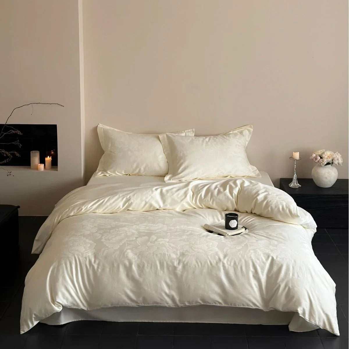 Bedding Set Cotton Satin Jacquard Breathable Skin-Friendly