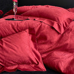 Bedding Set Cotton Satin Jacquard Floral 4-Piece