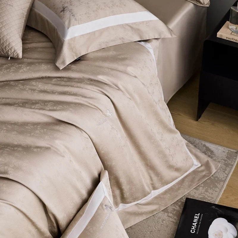 Bedding Set Cotton Satin Jacquard Hotel-Style Closure