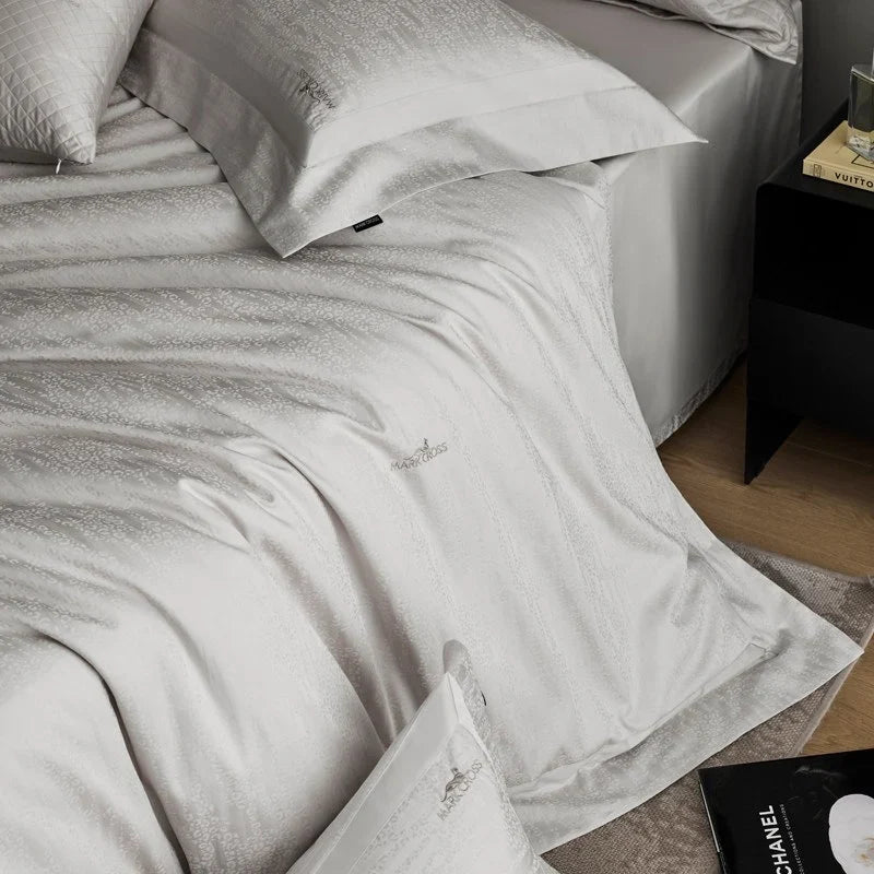 Bedding Set Cotton Satin Jacquard Hotel-Style Closure