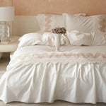 Bedding Set Cotton Satin Lace Ruffle 4-Piece