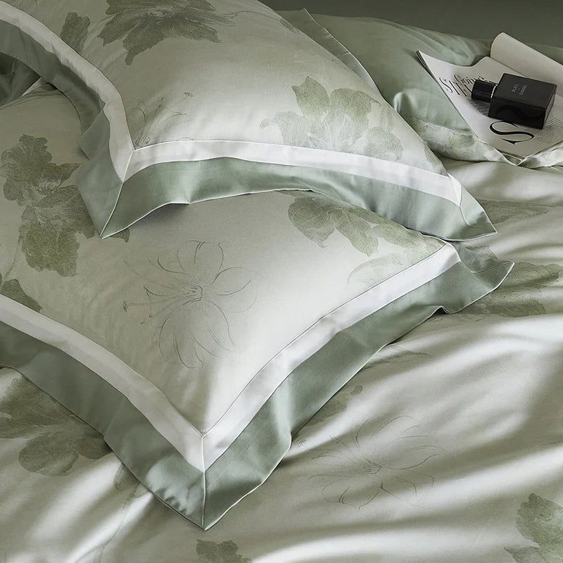 Bedding Set Cotton Satin Large Floral Machine Washable