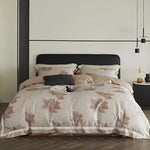 Bedding Set Cotton Satin Large Floral Machine Washable