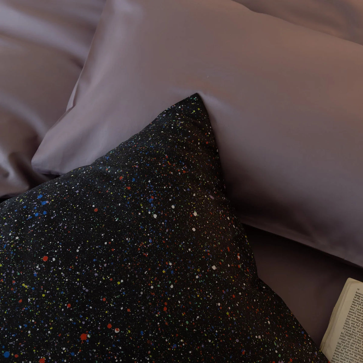 Bedding Set Cotton Satin Patterned Pillowcases with Zipper Closure