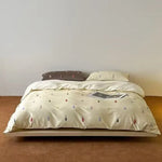Bedding Set Cotton Satin Reversible Machine Washable