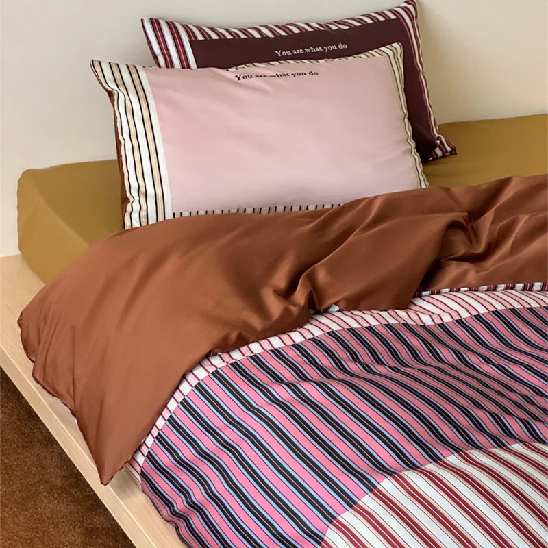 Bedding Set Cotton Satin Reversible Machine Washable