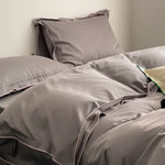 Bedding Set Cotton Satin Silky Piped Edges 4-Piece