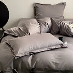 Bedding Set Cotton Satin Silky Piped Edges 4-Piece