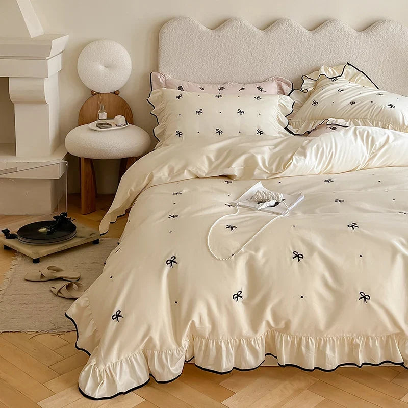 Bedding Set Cotton Satin Temperature-Regulating 4-Piece