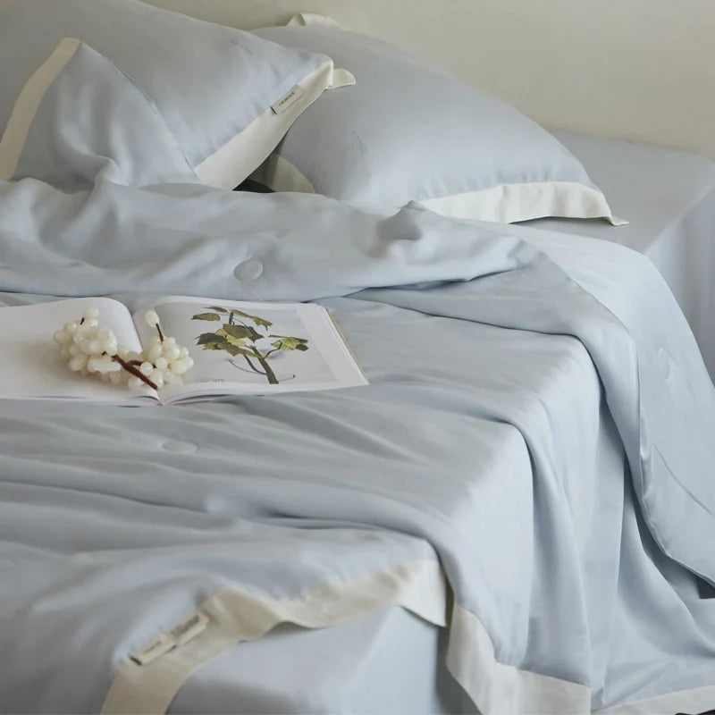 Bedding Set Cotton Satin Temperature-Regulating Concealed Closure