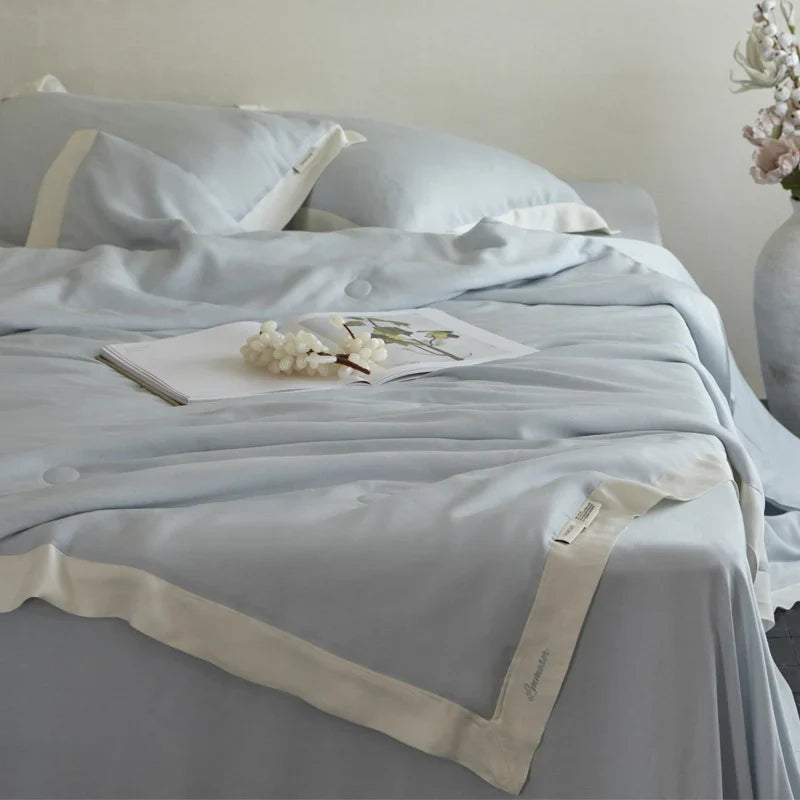 Bedding Set Cotton Satin Temperature-Regulating Concealed Closure