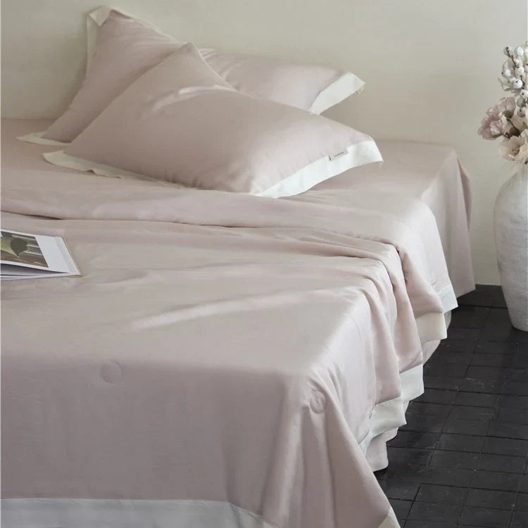 Bedding Set Cotton Satin Temperature-Regulating Concealed Closure