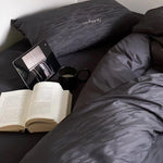 Bedding Set Cotton Satin Textured Wave Wrinkle-Resistant & Machine Washable