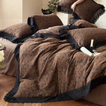 Bedding Set Cotton Satin Vintage Floral Temperature-Regulating
