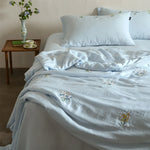 Bedding Set Embroidered Linen-Cotton Breathable