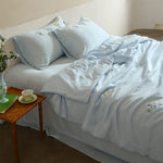 Bedding Set Embroidered Linen-Cotton Breathable