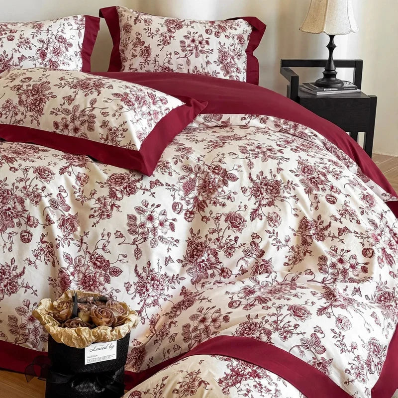 Bedding Set Embroidered Long-Staple Cotton 4-Piece