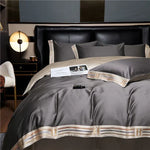 Bedding Set Embroidered Satin Cotton 300 Thread Count